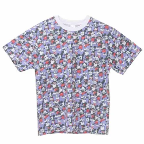 Japan Exclusive - All Over Print Mickey & Minnie Mouse T Shirt for Adults