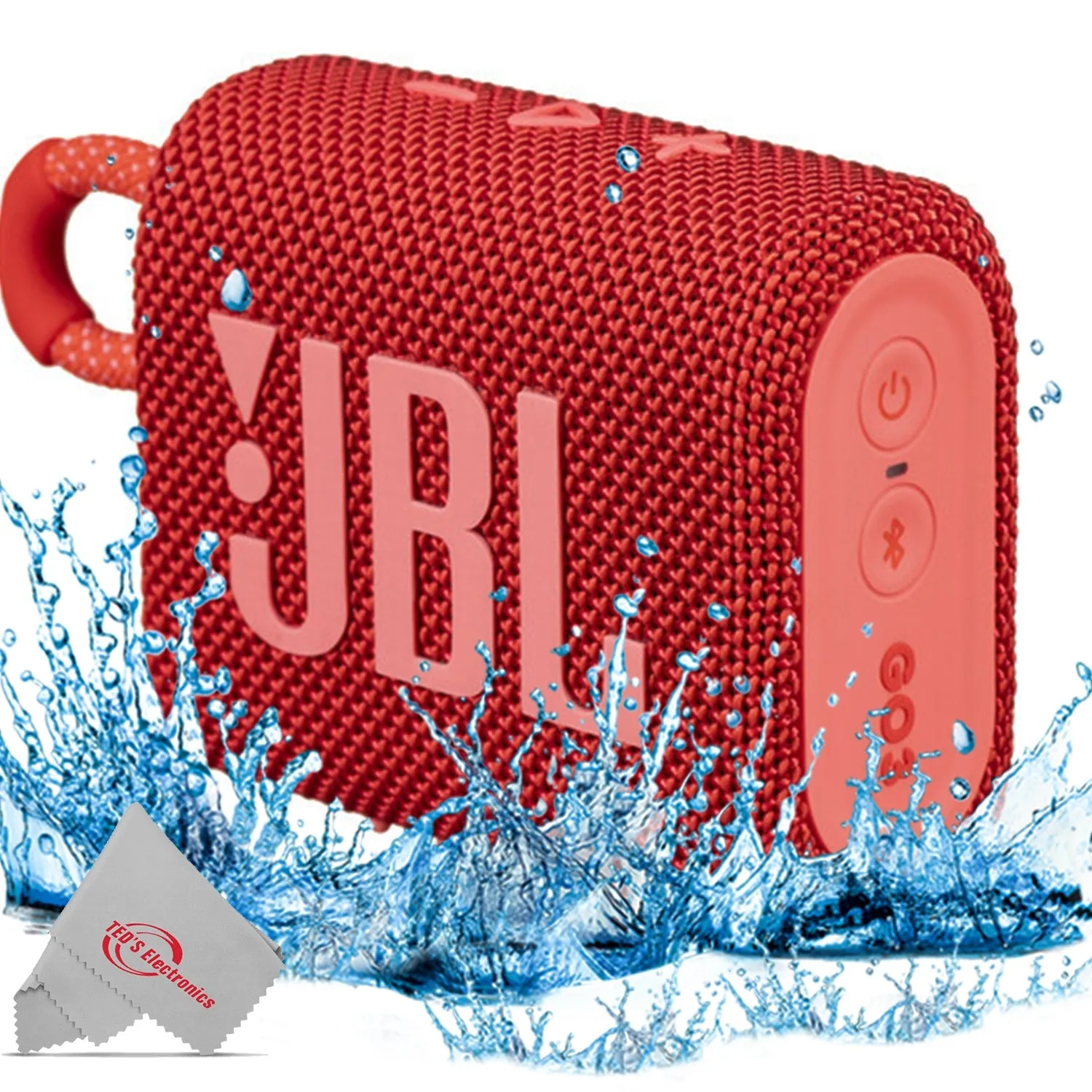 JBL Go 3 Portable Bluetooth Waterproof Speaker Red