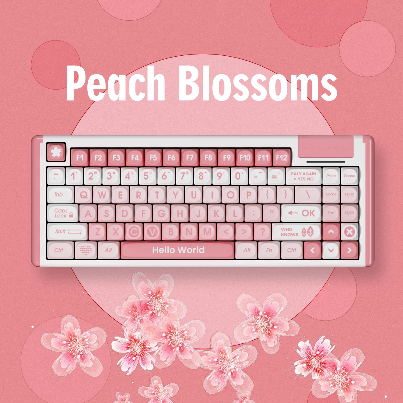 K84 Peach Blossoms Welded Keyboard