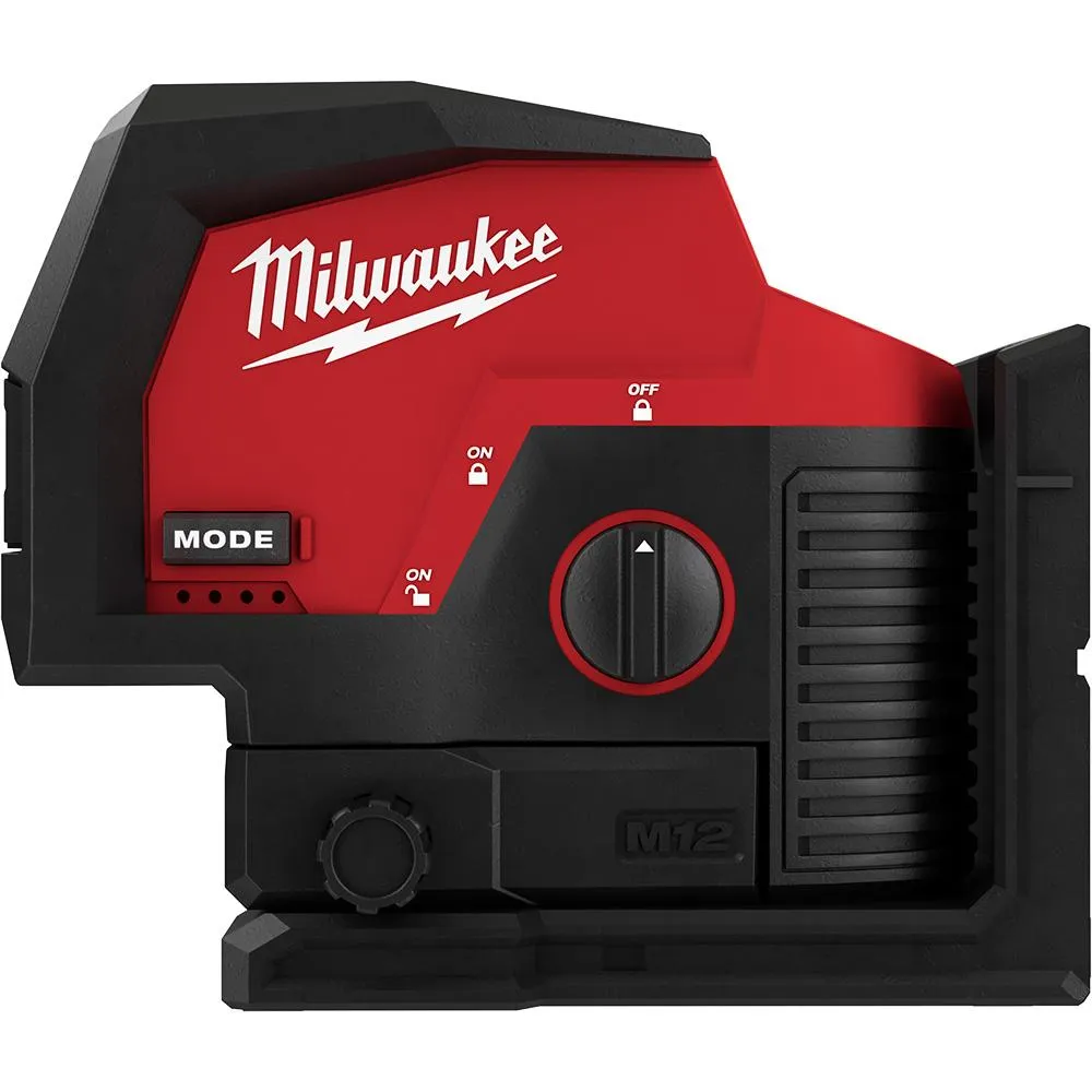 Laser Level - Milwaukee M12 12 Volt Lithium-Ion Cordless Green Cross Line and Plumb Points Laser  - Tool Only, 3622-20