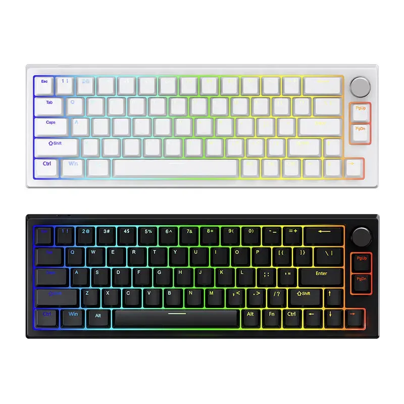 Latenpow Looting66 Magnetic Switch Keyboard 65% NKRO Hot Swappable RGB Fast Trigger With PBT Keycap MCU Hall Sensor Knob