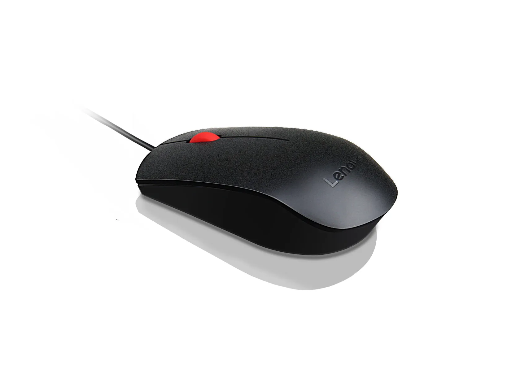 Lenovo Essential - Mouse - Right And Left-Handed - Optical - 3 Buttons - Wired - Usb - Black