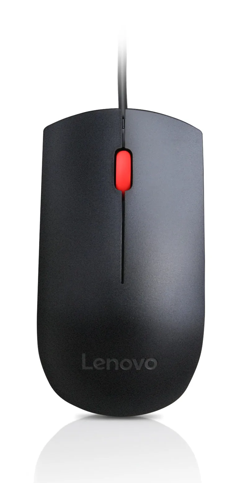 Lenovo Essential - Mouse - Right And Left-Handed - Optical - 3 Buttons - Wired - Usb - Black