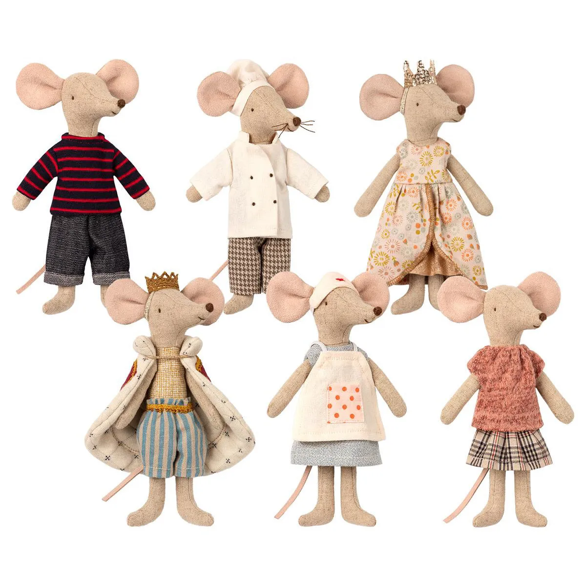 Maileg Upstairs & Downstairs - Mum and Dad Mice Display