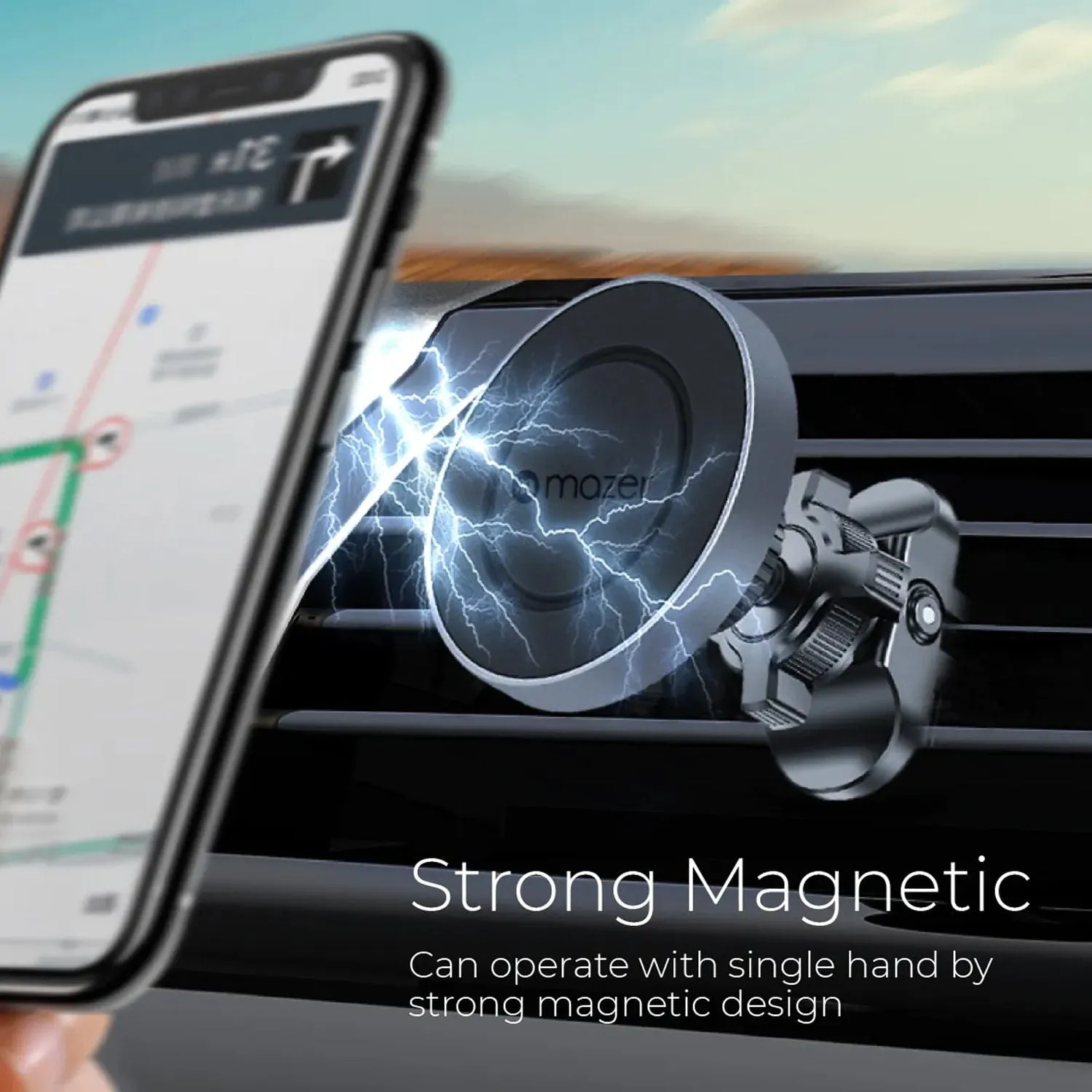 Mazer MagTap MagDrive600 MagSafe-Compatible Air Vent Car Mount