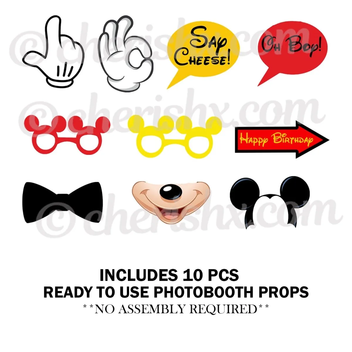 Mickey Mouse Birthday Combo Kit - Gold