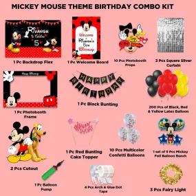 Mickey Mouse Birthday Combo Kit - Gold