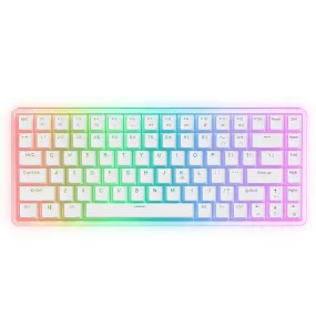 New ONIKUMA G30 Keyboard, White Wired Mechanical Keyboard, 84 Key USB Interface RGB Backlit Game Keyboard