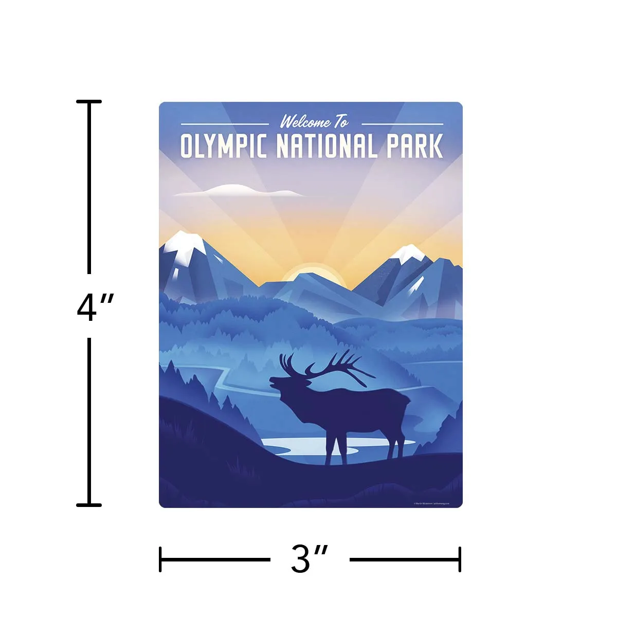 Olympic National Park Washington Elk Vinyl Sticker