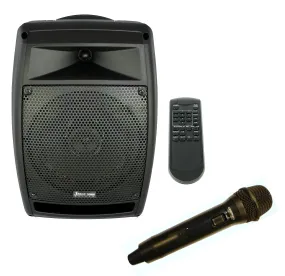 Parallel Helix HX-158X-II 150W PORTABLE PA WITH 1X WIRELESS MICROPHONE, WITH BUILT-IN BLUETOOTH/SD/USB PLAYER RECORDER