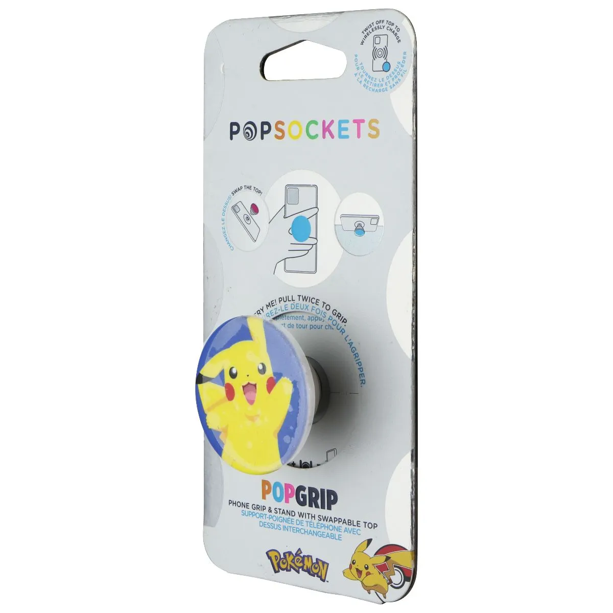 PopSockets Swappable PopGrip Phone Grip & Stand - Pikachu Knocked