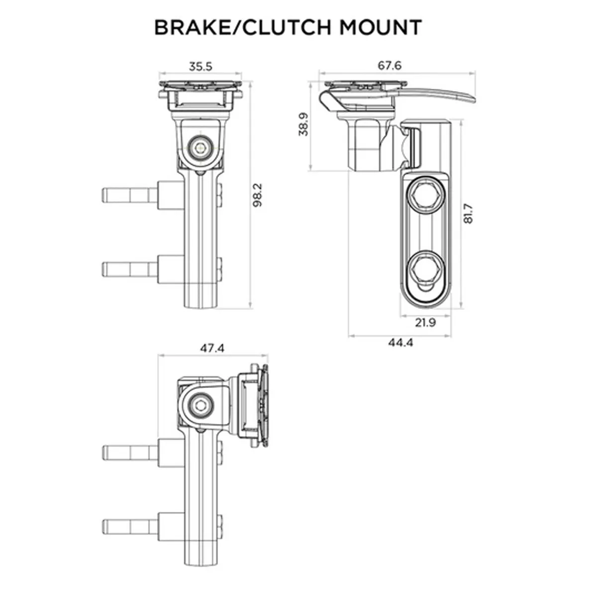 Quad Lock Clutch / Brake Perch Mount