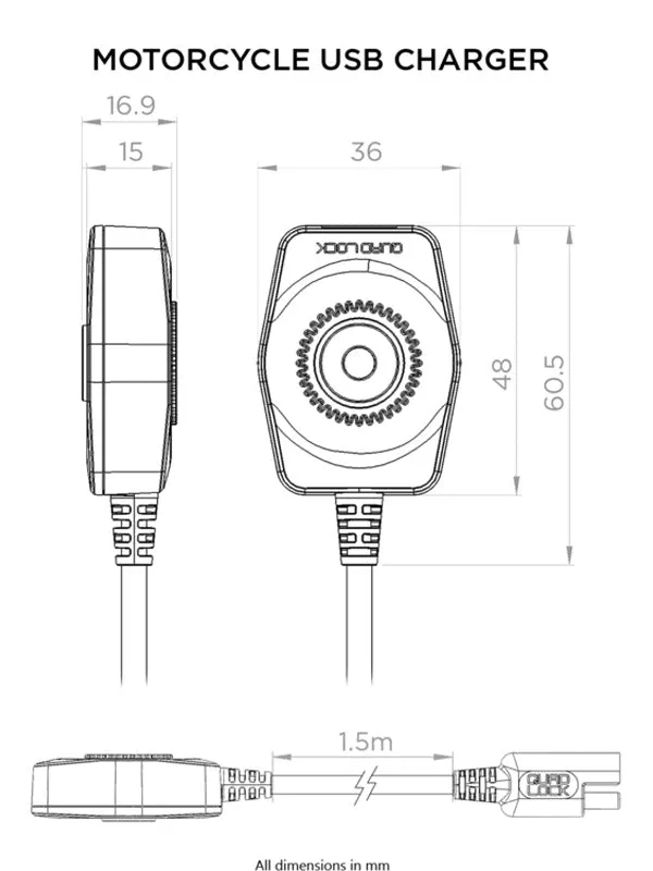 Quad Lock Moto USB Charger