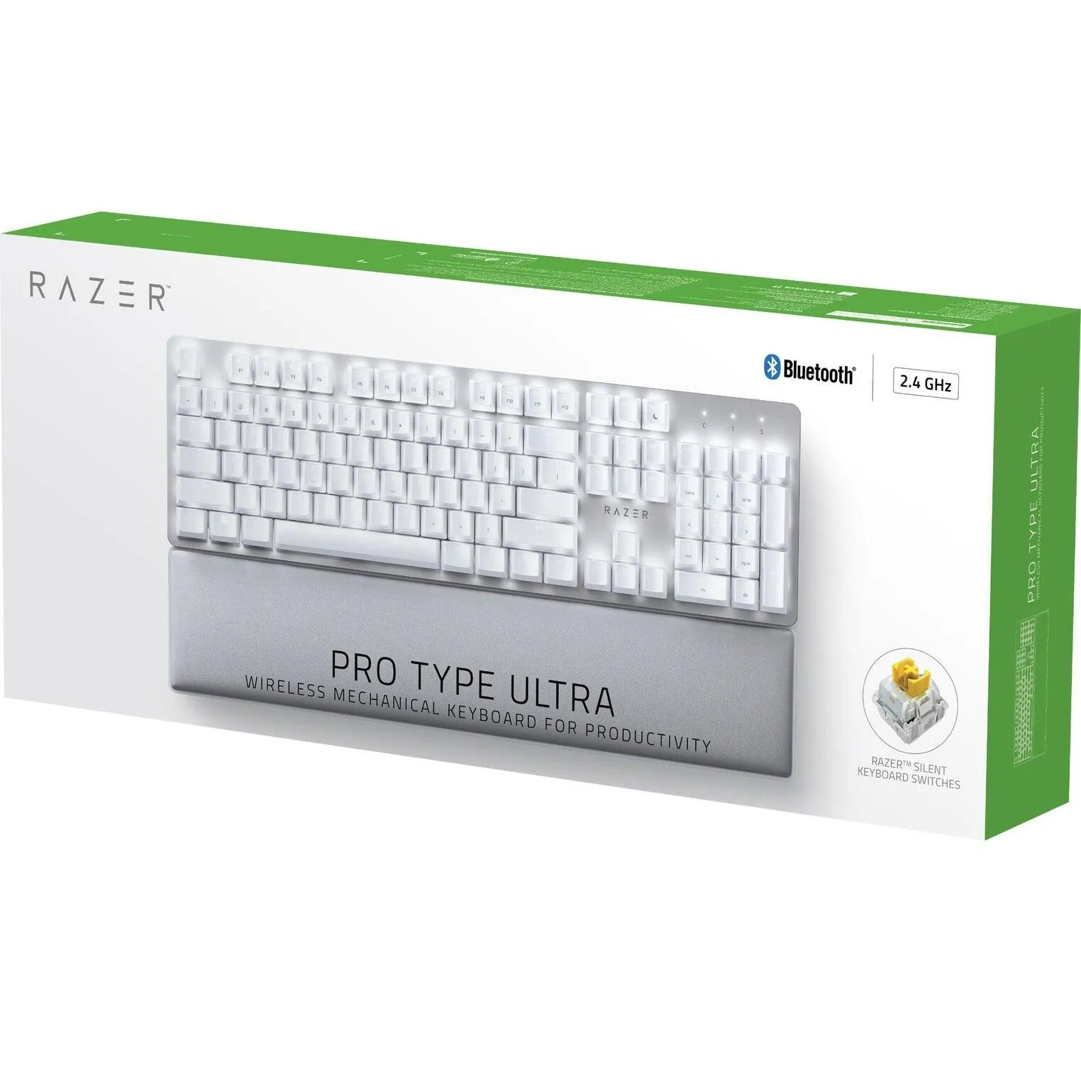 Razer Pro Type Ultra Wireless Mechanical Keyboard Yellow Switches Grey/White