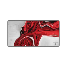 Red Liquid Desk Mat