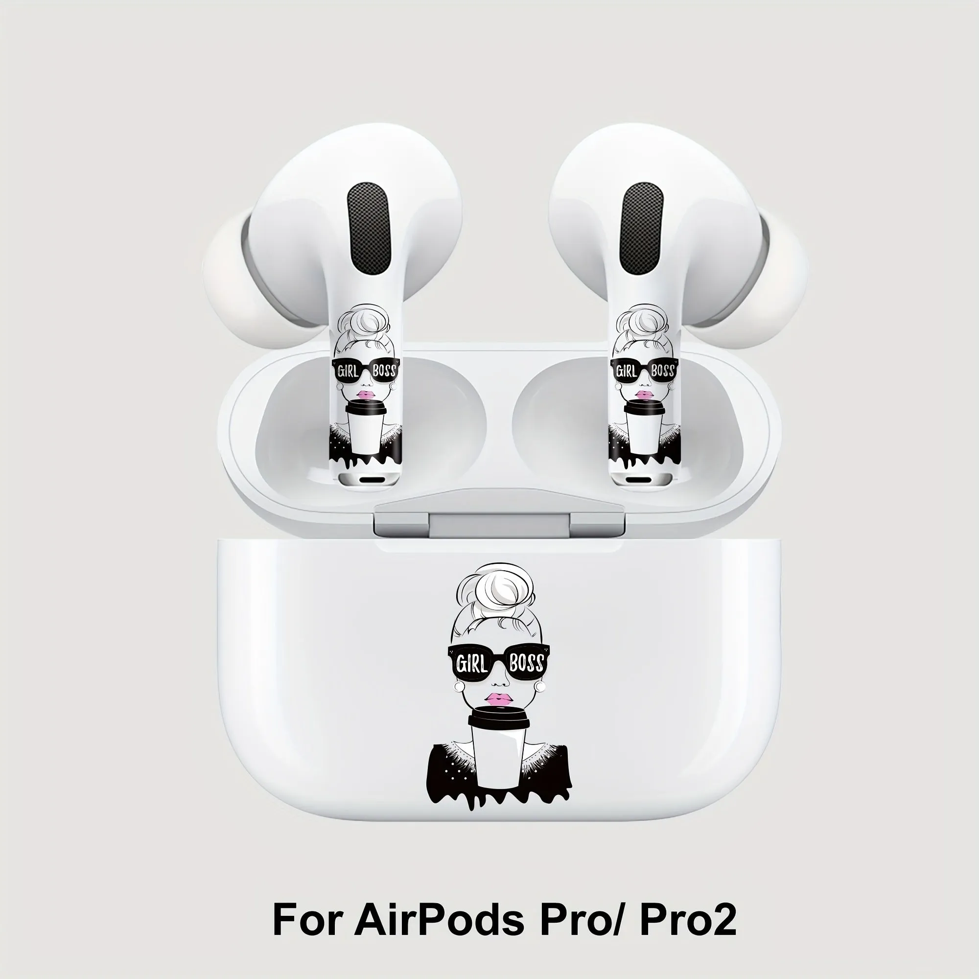 RockBear Cool Girl with Sunglasses Stickers for AirPods Bundle