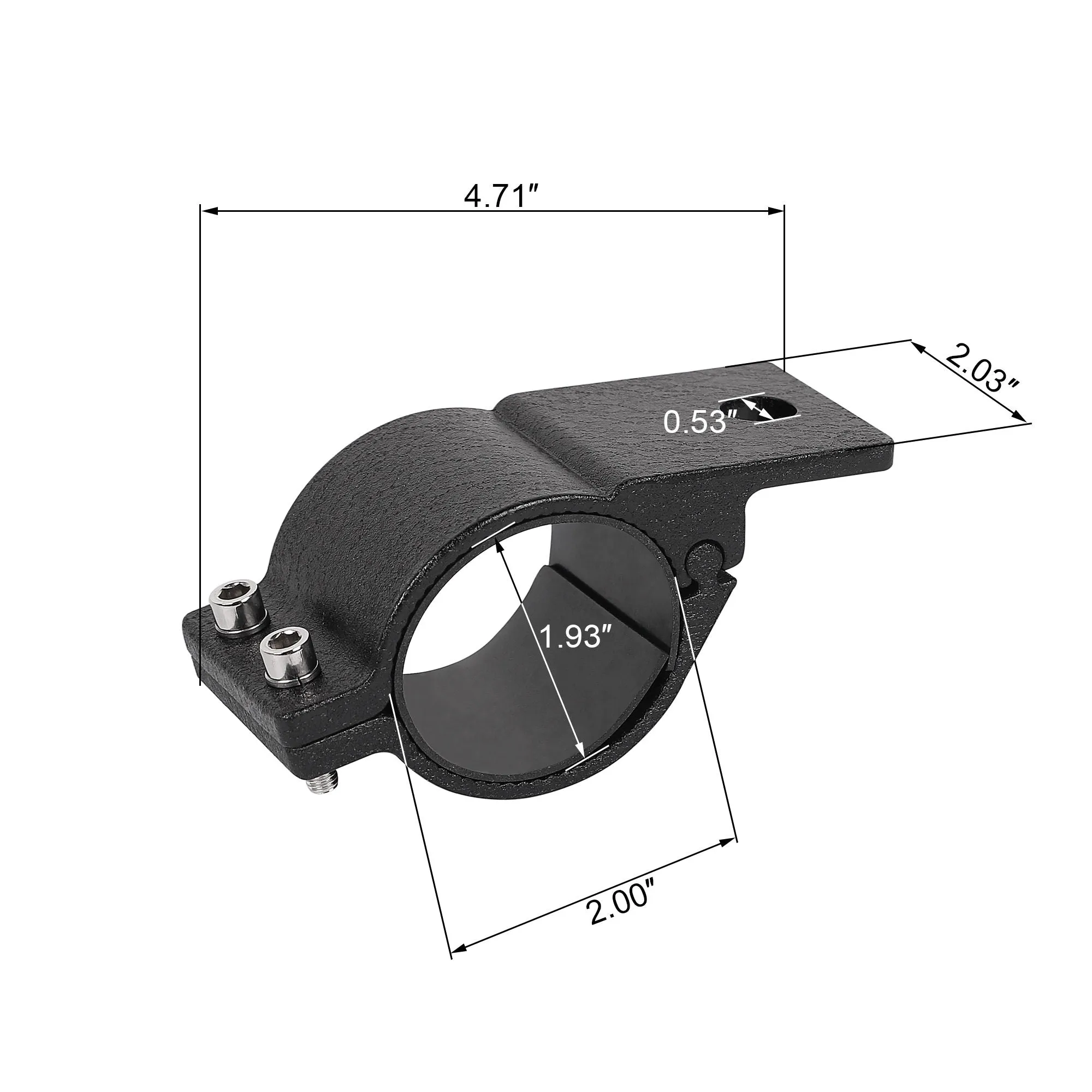 RTX RTXOA870010 - Stainless Steel 2" Tubular Bar Clamp Mounting Bracket