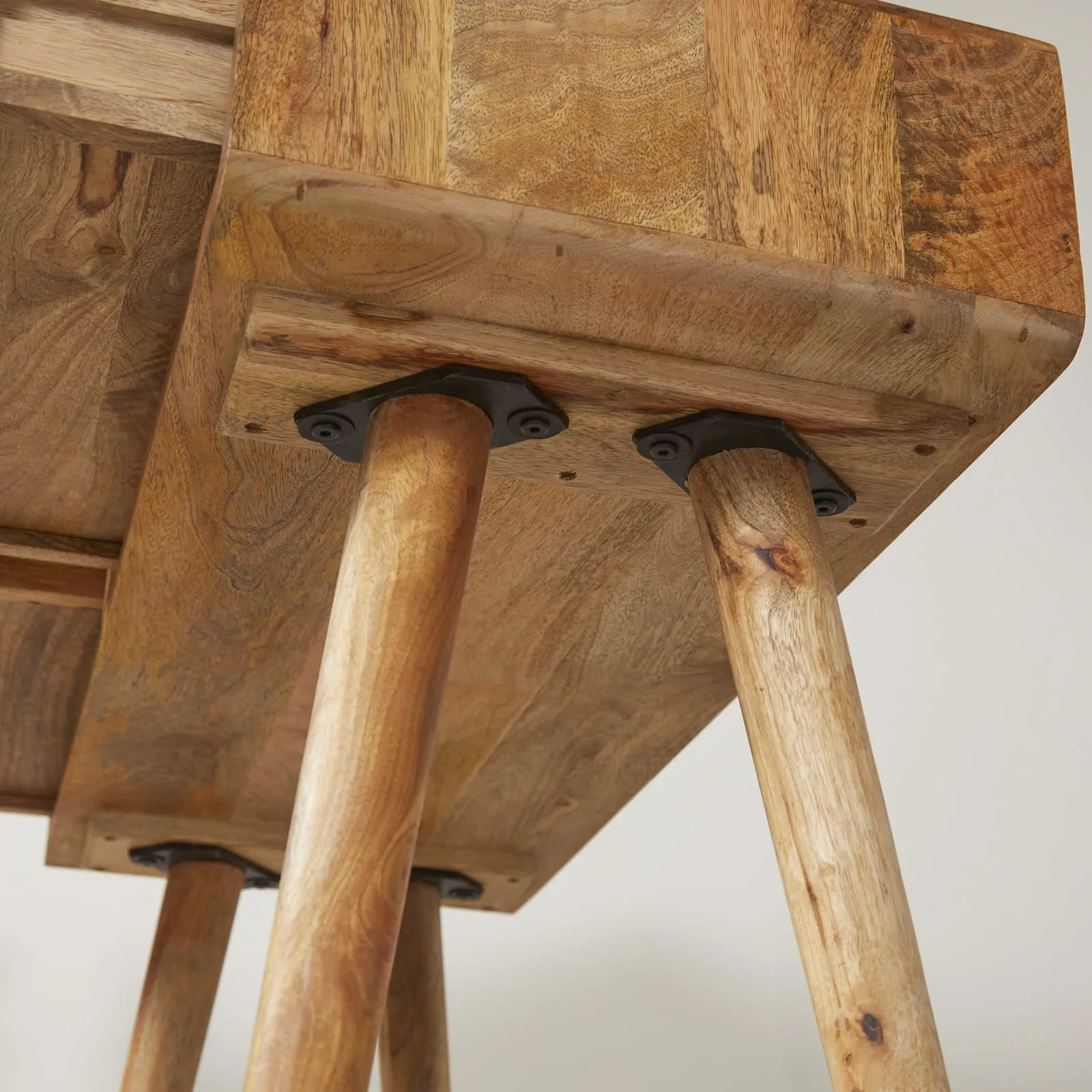 Rustic Mango Wood Dressing Table with 2 Drawers