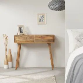 Rustic Mango Wood Dressing Table with 2 Drawers