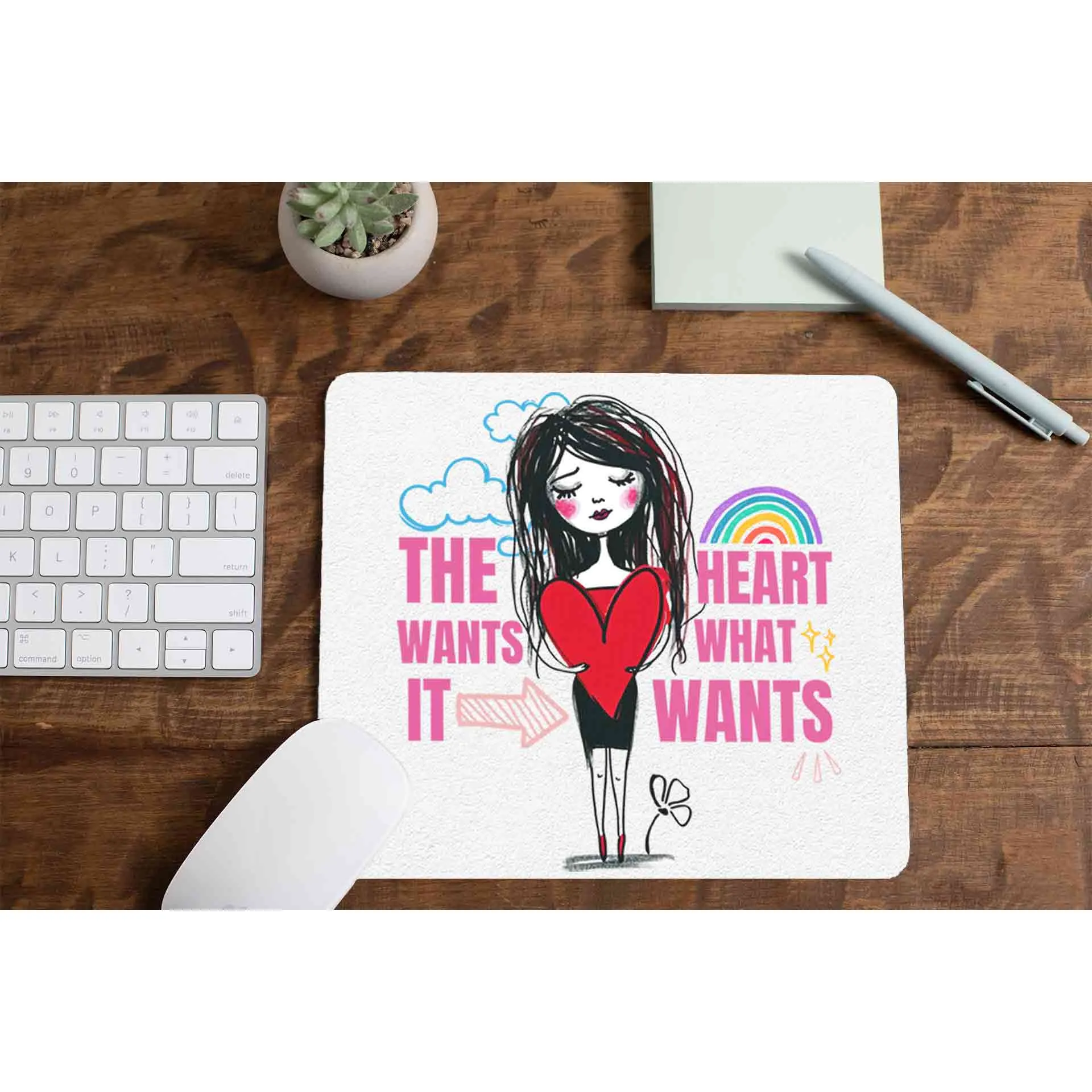 Selena Gomez Mousepad - The Heart Wants What It Wants