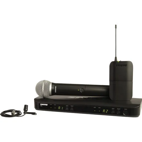 Shure BLX1288/CVL Dual-Channel Wireless Combo Lavalier & Handheld Microphone System (H9: 512 to 542 MHz)