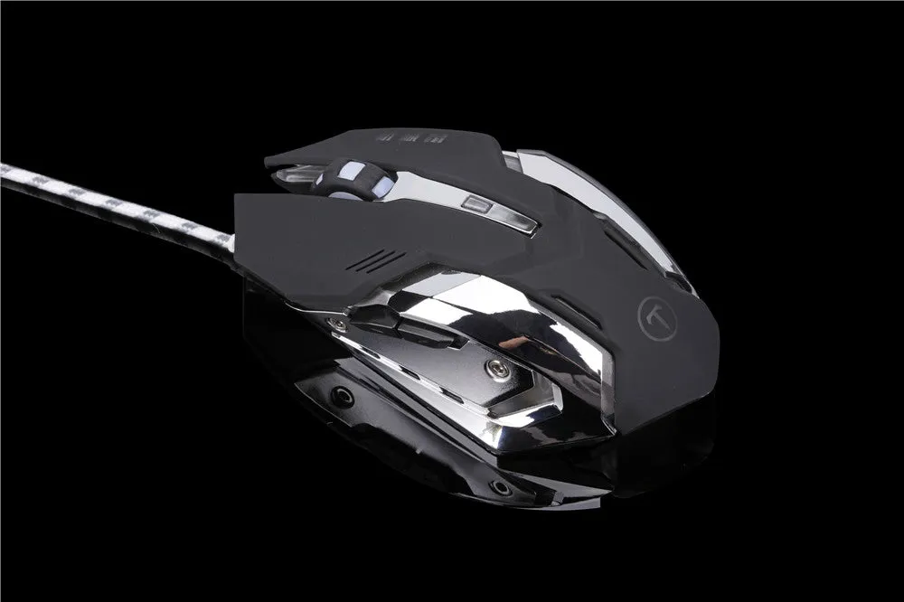 Silent USB 6D Wired and Wireless Optical Computer Gaming Mouse with LED