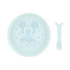 Silicone Plate   Spoon Set: Disney Mickey Mouse