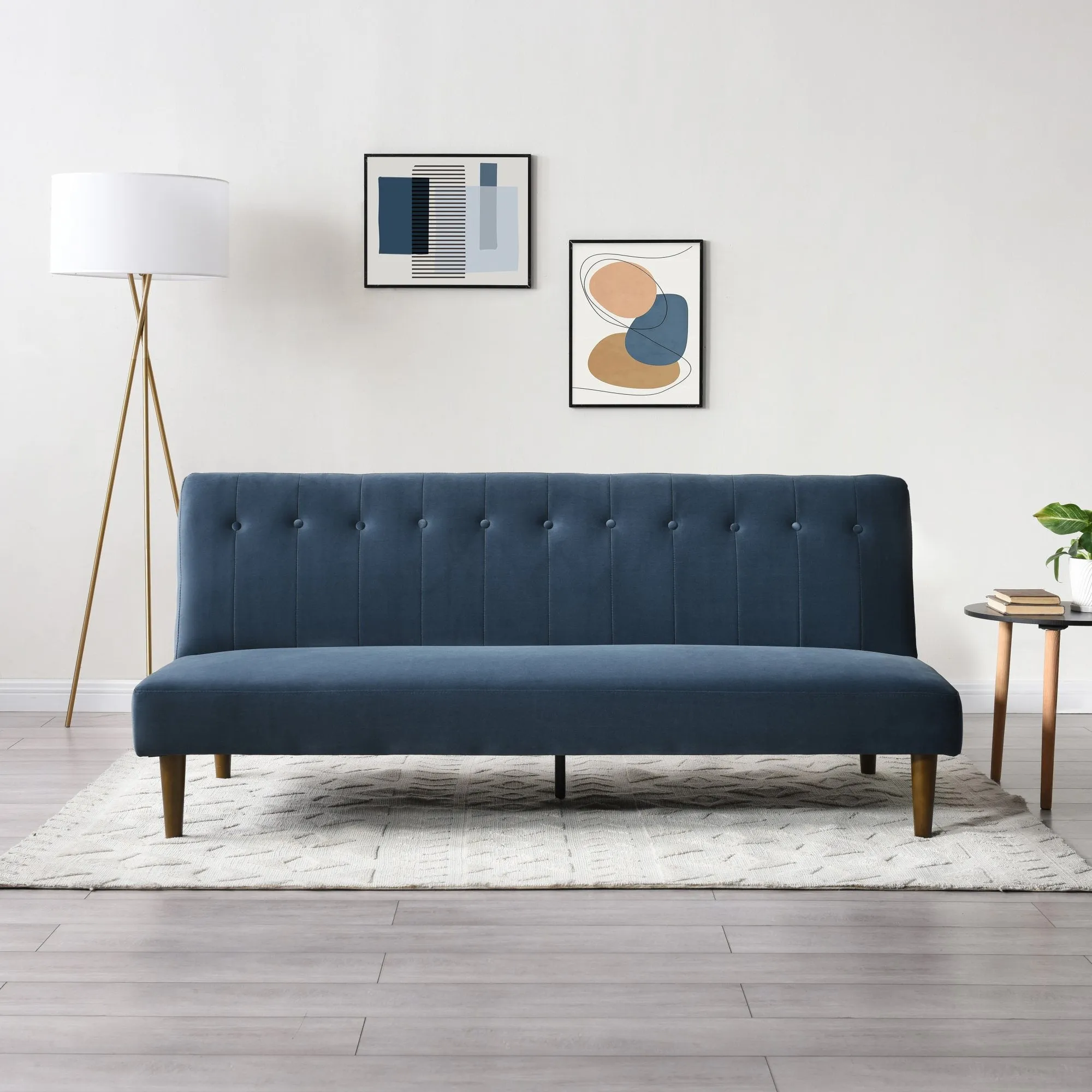 Single Sofa Bed in Blue