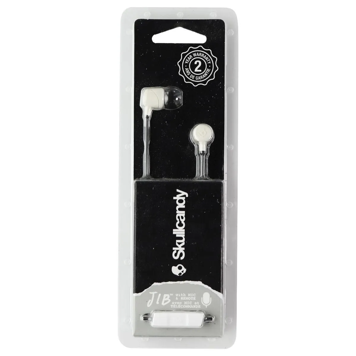 Skullcandy Jib Series in-Ear Earbuds with Microphone - White/Black