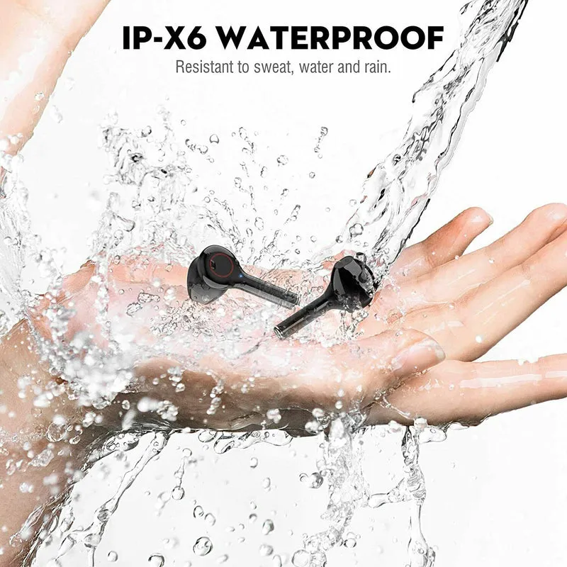 SMAXPLUS™ Waterproof HD Bluetooth Earbuds: Charging Case & Mic (iOS/Android Wireless Earphones)