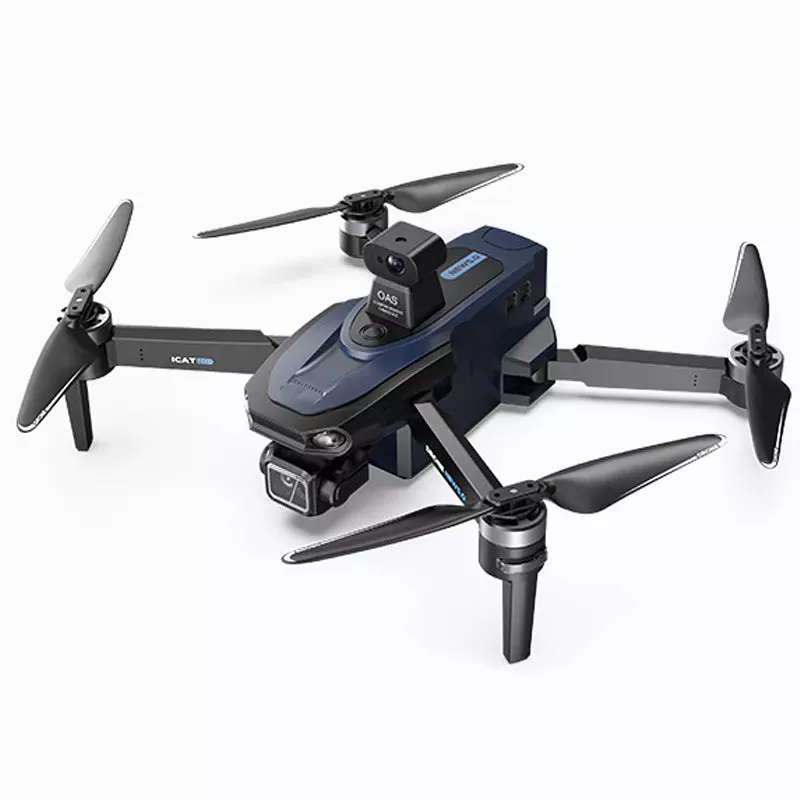 SMRC S840 PRO 8K Drone Titanium Blue 3-Axis Gimbal EIS Camera Intelligent Obstacle Avoidance 5G GPS Quadcopter with Screen Remote Control