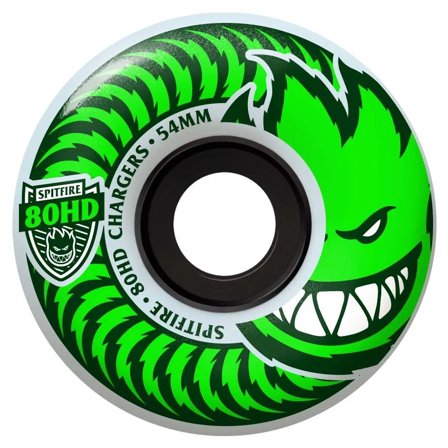 Spitfire - Chargers Classic Clear/Green 56MM 80HD Skateboard Wheels