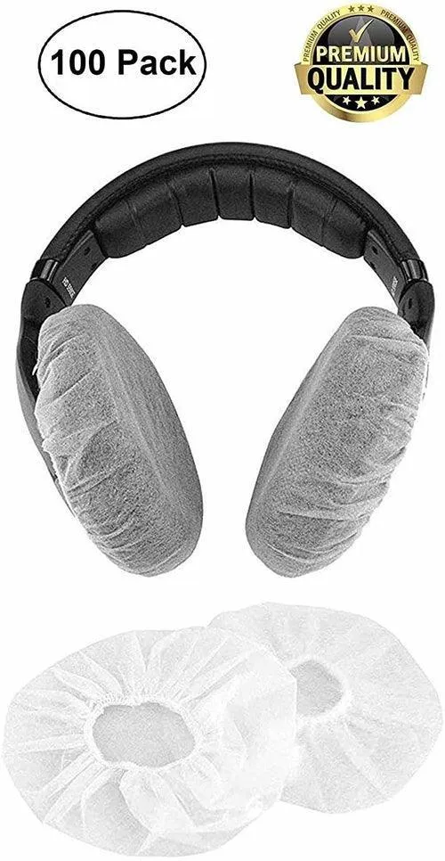 Stretchable Headphone Covers Disposable 11.34 x 10.71 x 2.56, White