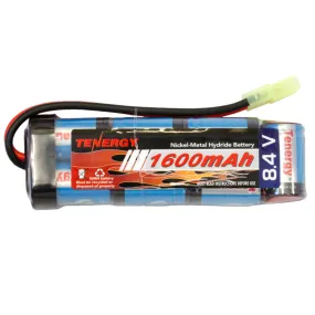 Tenergy 8.4V 1600mAh Mini Tamiya Rechargeable Battery for Airsoft Guns