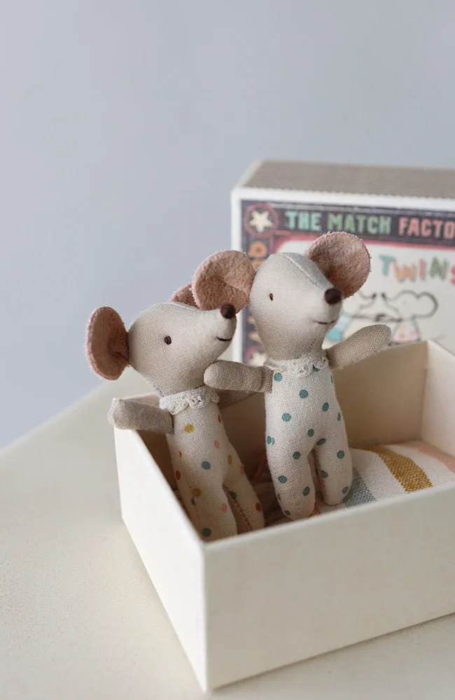 Twins - Baby Mice in Matchbox