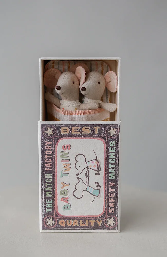 Twins - Baby Mice in Matchbox