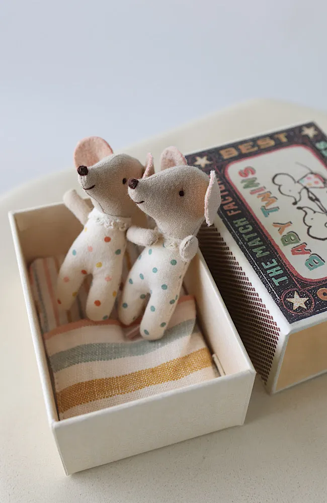 Twins - Baby Mice in Matchbox