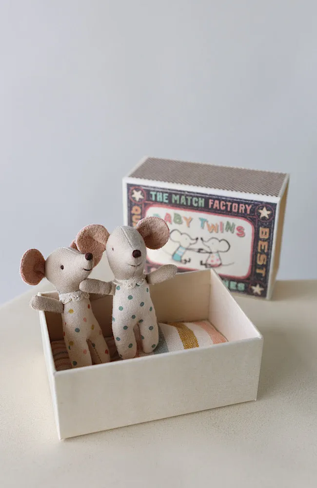 Twins - Baby Mice in Matchbox