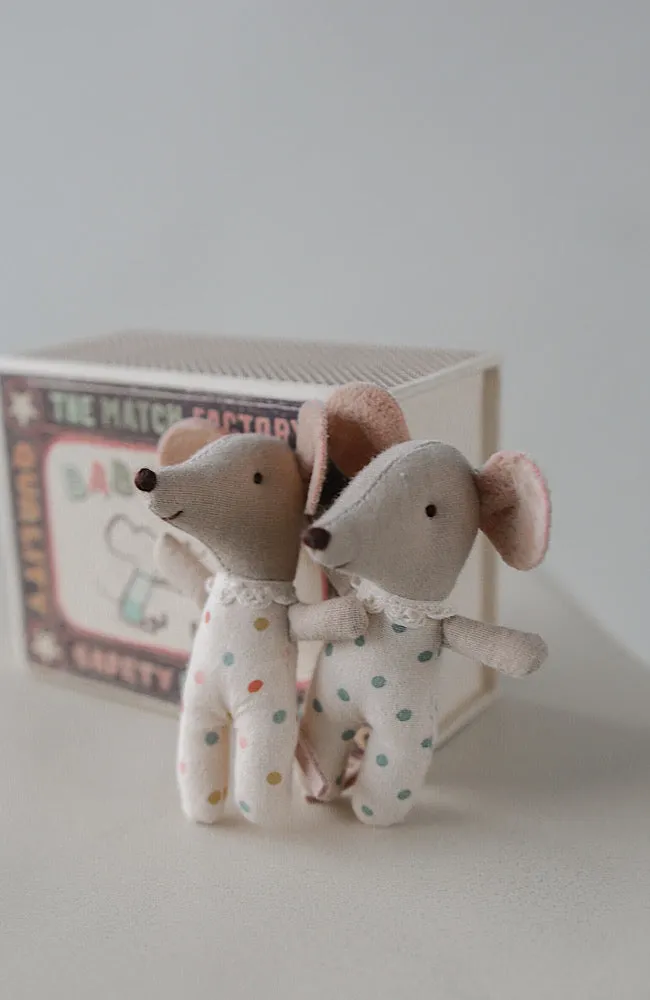 Twins - Baby Mice in Matchbox