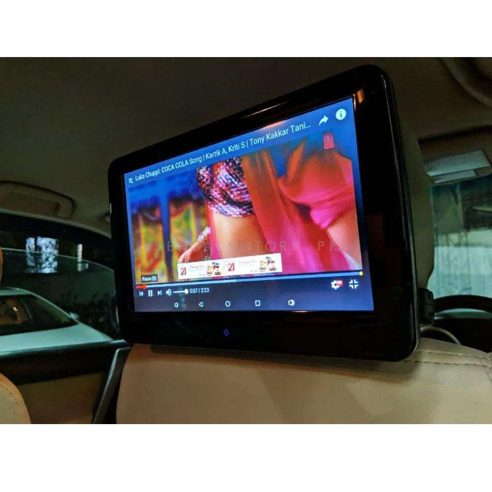 Universal Headrest Android LCD Black 10.1 Inches  - Pair - Maximus Octa Core Ultra Thin Multimedia IPS Display System