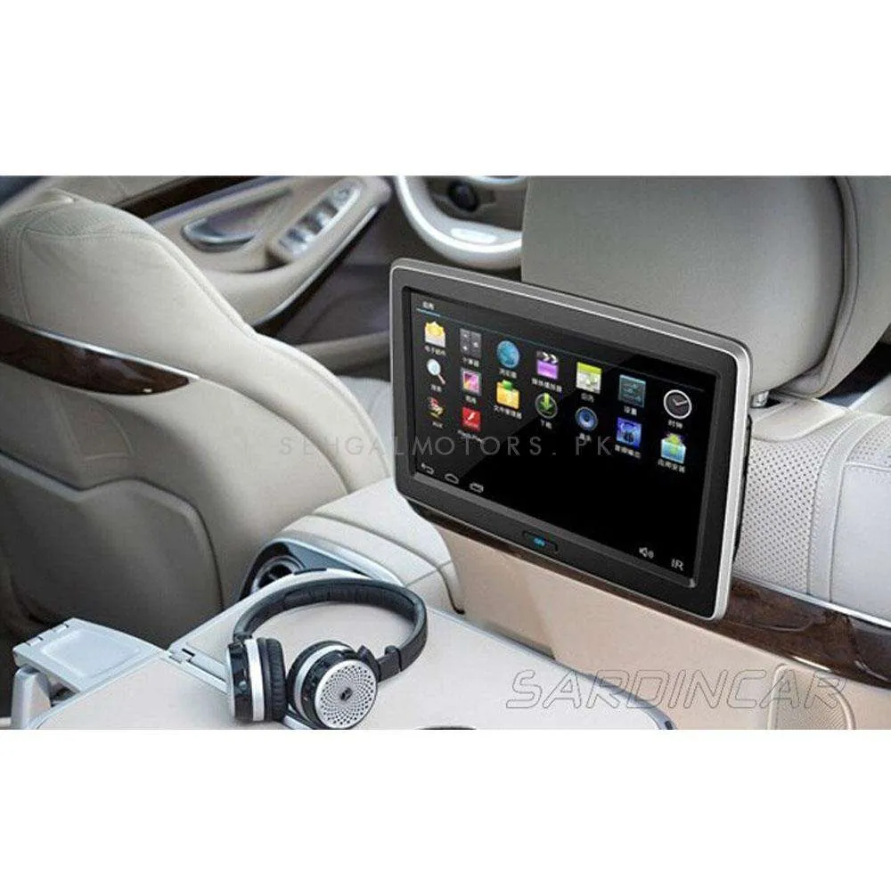 Universal Headrest Android LCD Black 10.1 Inches  - Pair - Maximus Octa Core Ultra Thin Multimedia IPS Display System