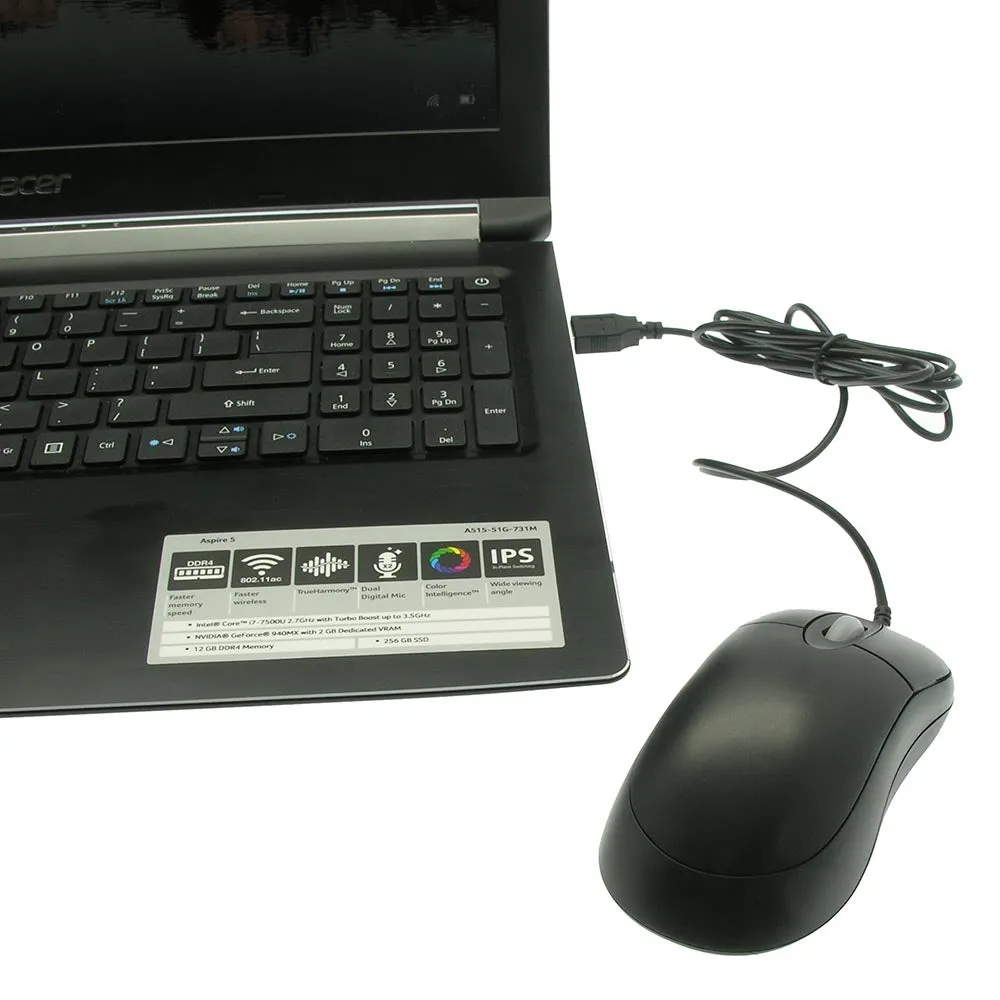 USB Optical Scroll Mouse Black