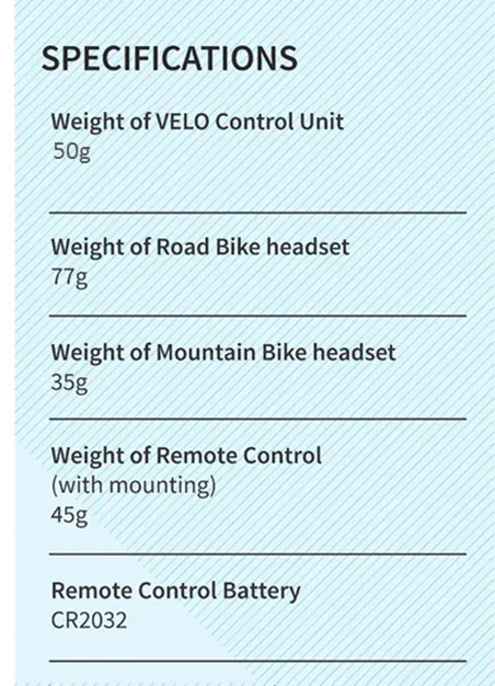 VELO - Casual Biker w/Helmet Mount (E-Series) : Cycling Intercom for Communication